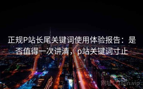 正规P站长尾关键词使用体验报告：是否值得一次讲清，p站关键词寸止