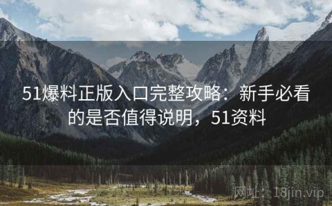51爆料正版入口完整攻略：新手必看的是否值得说明，51资料