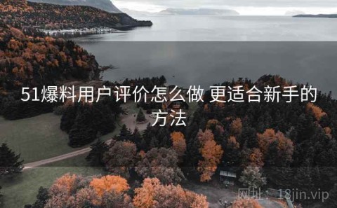 51爆料用户评价怎么做 更适合新手的方法