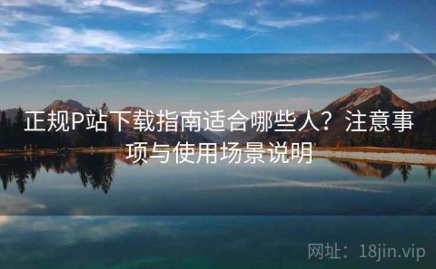 正规P站下载指南适合哪些人？注意事项与使用场景说明