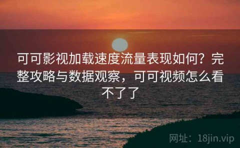 可可影视加载速度流量表现如何？完整攻略与数据观察，可可视频怎么看不了了