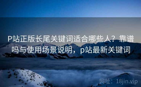 P站正版长尾关键词适合哪些人？靠谱吗与使用场景说明，p站最新关键词