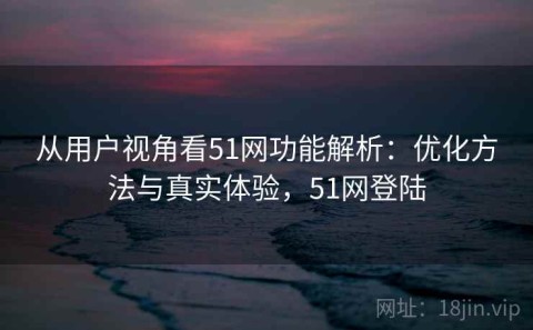 从用户视角看51网功能解析：优化方法与真实体验，51网登陆