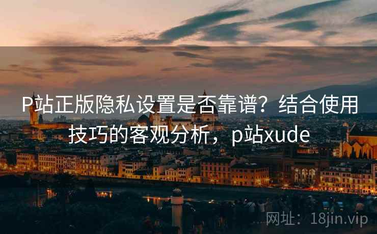 P站正版隐私设置是否靠谱？结合使用技巧的客观分析，p站xude