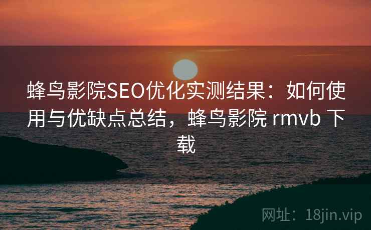 蜂鸟影院SEO优化实测结果：如何使用与优缺点总结，蜂鸟影院 rmvb 下载