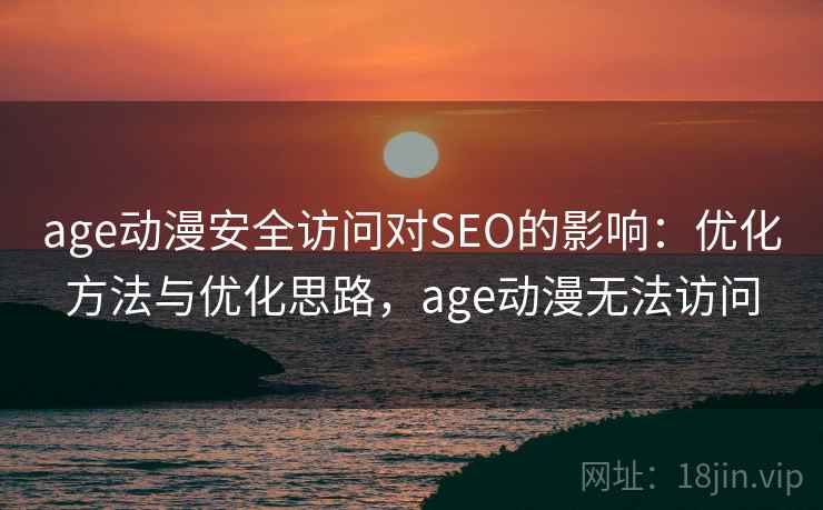 age动漫安全访问对SEO的影响：优化方法与优化思路，age动漫无法访问
