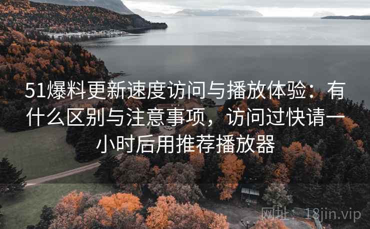 51爆料更新速度访问与播放体验：有什么区别与注意事项，访问过快请一小时后用推荐播放器