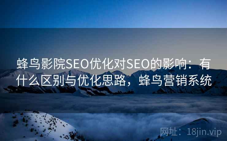 蜂鸟影院SEO优化对SEO的影响：有什么区别与优化思路，蜂鸟营销系统