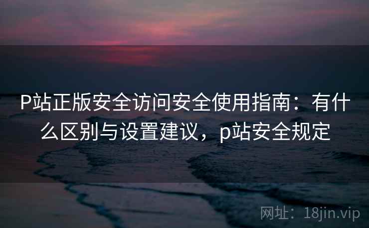 P站正版安全访问安全使用指南:有什么区别与设置建议,p站安全规定 P站正版安全访问安全使用指南:有什么区别与设置建议,p站安全规定