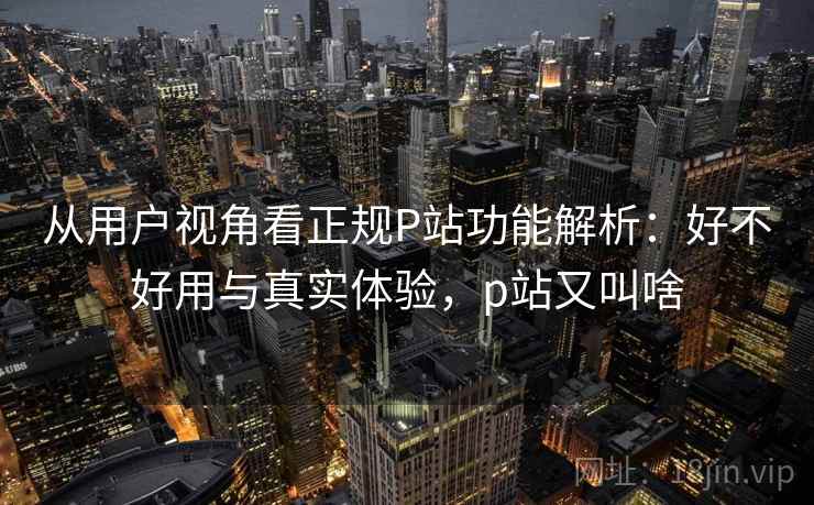 从用户视角看正规P站功能解析:好不好用与真实体验,p站又叫啥 从用户视角看正规P站功能解析:好不好用与真实体验,p站又叫啥